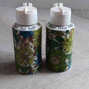 Gerold porcelain vintage floral pattern salt and pepper shakers set